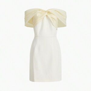 Elegant Ivory Off-Shoulder Dress